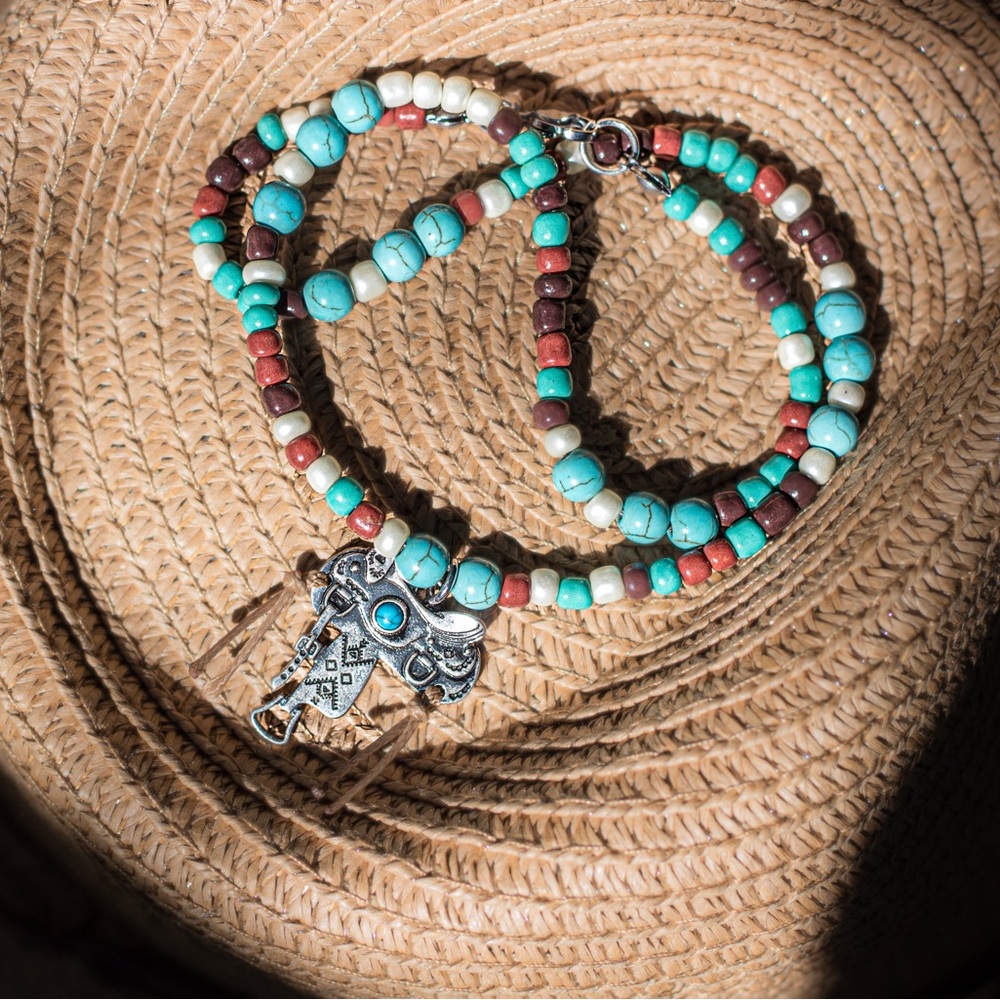 Country Western Saddle Necklace